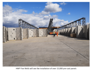 HMP Five Wells Installation of Pre-cast Panels