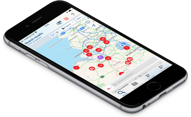 Mobile App Map Mockup