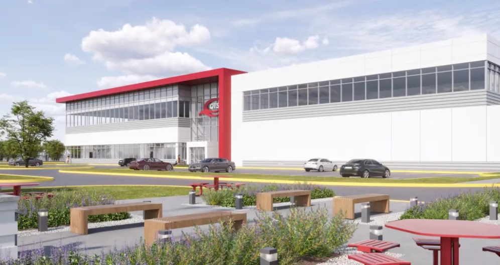 The rendering depicts the Northumberland Cambois Data Centre Campus, which is due to start construction in early 2026.